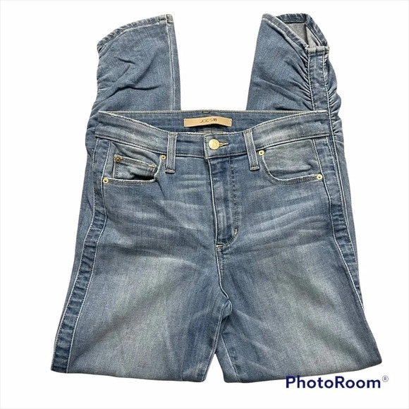 Joe's Jeans The Charlie High Rise Skinny Ankle Jean with Rouching size 26 Hannah - Picture 3 of 13